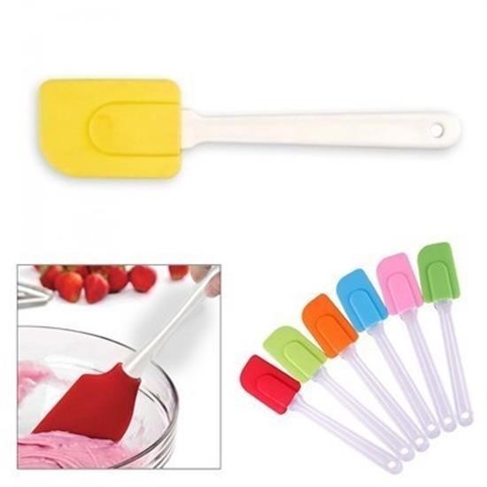 Sepet Bizde ® Dekoratif Renkli Silikon Spatula Pratik Sevimli Spatula Kaşık