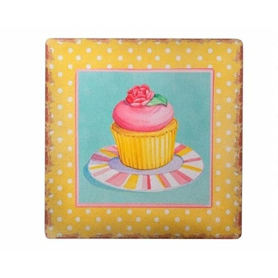 Sepet Bizde ® Decotown Duvar Panosu 40*40 Cup Cake Muffin Motifli Duvar Süsü