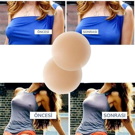 Sepet Bizde ® Silikon Göğüs Ucu Kapatıcı Gizleyici Bant Aparat  Nipple Pad