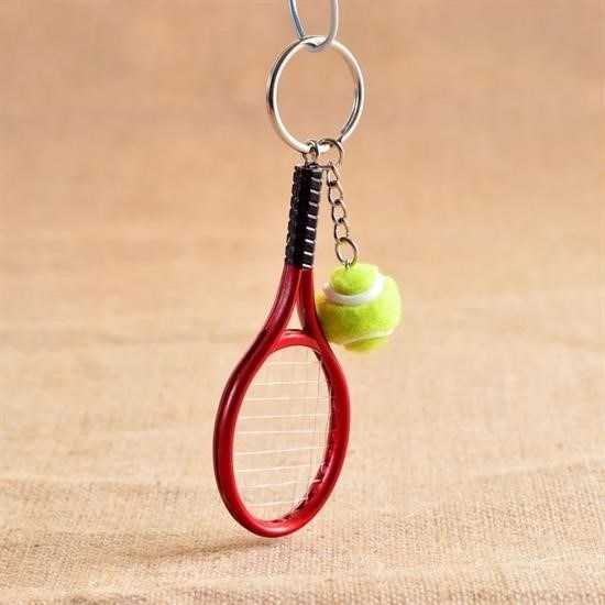 Sepet Bizde ® Gerçekçi Tenis Raketi Tasarımlı Şık Anahtarlık Kolye Çanta Süsü Tennis Keychain