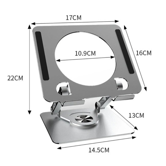 Sepet Bizde ® 360 Derece Dönebilen Yükseltilmiş Masaüstü Ayarlanabilir  Metal Tablet Standı