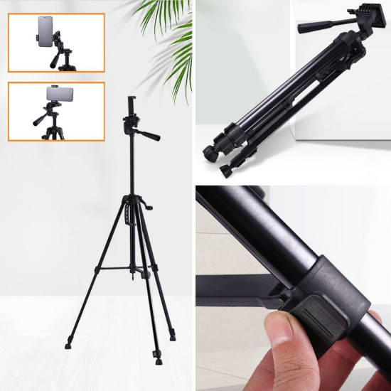 Sepet Bizde ® Telefon ve Fotoğraf Makinası Takılabilen Bluetooth Kumandalı 146 cm Tripod