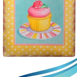 Sepet Bizde ® Decotown Duvar Panosu 40*40 Cup Cake Muffin Motifli Duvar Süsü