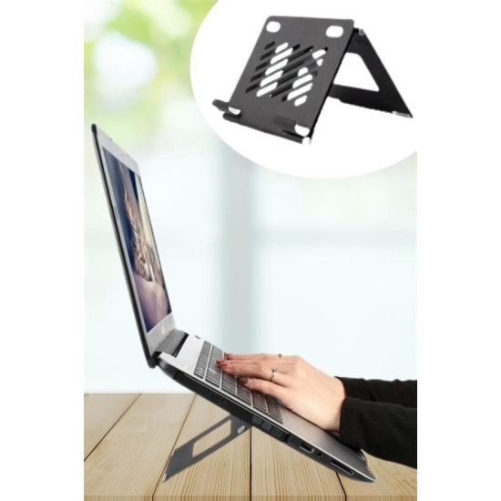 Sepet Bizde ®  Ayarlanabilir Metal Dizüstü Destek Tabanı Katlanabilir Taşınabilir Laptop Sehpası Standı