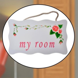 Sepet Bizde ® Decotown My Room Benim Odam Dekoratif Çiçek Desenli Kapı Askısı