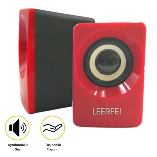 Sepet Bizde ® N62 1+1 Multimedia USB ve Jacklı Mini Hoparlör Yüksek Stereo Ses Sistemi