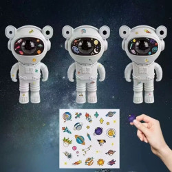 Sepet Bizde ® Stickerlı ,Kumandalı ASTRONOT Model Gece Lambası