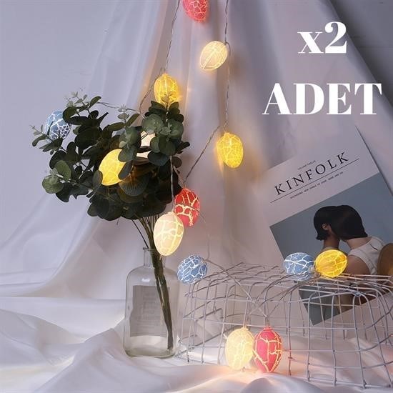 Sepet Bizde ® 10lu Renkli Yumurta Şeklinde Dekoratif Dolama Led Aydınlatma