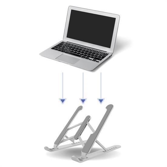 Sepet Bizde ® Ayarlanabilir Plastik Dizüstü Destek Tabanı Katlanabilir Taşınabilir Laptop Sehpası Yükselti