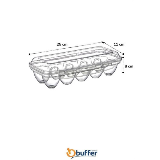 Sepet Bizde ® 10 Bölmeli Kilitli Kapaklı Yumurtalık Saklama Kutusu YU110