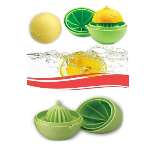 Sepet Bizde ® Hazneli Kapaklı Hijyenik Pratik Kolay Limon Sıkacağı Aparatı