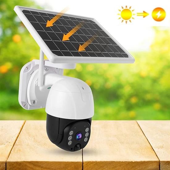 Sepet Bizde ® Solar Panelli Su Geçirmez Gece Görüş Destekli Wifi Bağlantılı Güvenlik Kamerası