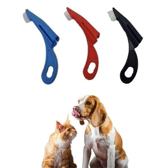 Sepet Bizde ®  Kedi ve Köpek Parmak Geçmeli Diş Bakım Fırçası Evcil Hayvan Diş Tartar Plak Temizleme