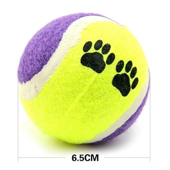 Sepet Bizde ®  3lü Renkli Desenli Tenis Topu Kedi Köpek Oyuncağı