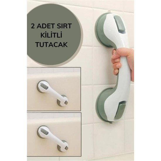 Sepet Bizde ® Düşme Ve Kayma Önleyici Banyo Tuvalet Vantuzlu Kilitli Tutacak