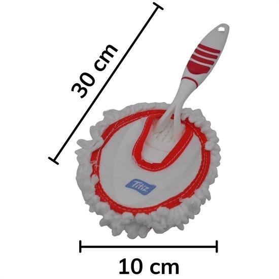 Sepet Bizde ® Mikrofiber Duster Toz Leke Kir Alıcı Temizleyici Tutacaklı Temizlik Bezi Aparatı Malzemesi