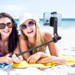 Sepet Bizde ® Fotoğraf Makinası ve Telefon Takılabilen 2si 1 Arada 2.2m Uzayan Selfie Çubuğu Kumandalı Tripod