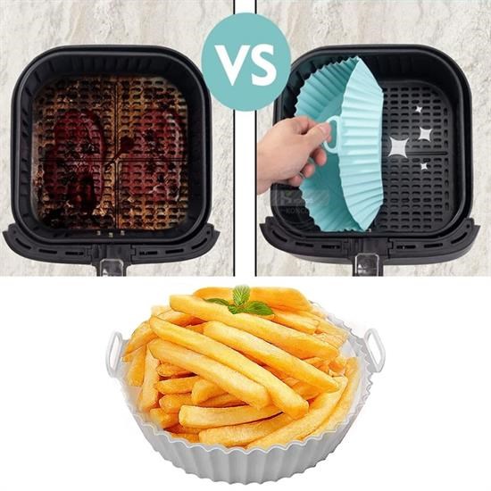 Sepet Bizde ® Renkli Isıya Dayanıklı Yıkanılabilir Silikon Fırın Ve Airfryer Yuvarlak Pişirme Matı 20 Cm