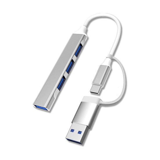 Sepet Bizde ® 4 Port'lu Bağlantı İstasyonu Ultra İnce USB Bölücü TYPE-C tipi Çoklu Arayüz Adaptörü Multi Usb Çoklayıcı