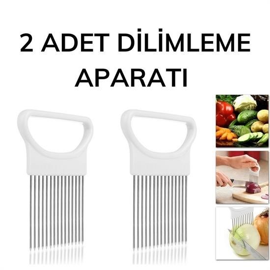 Sepet Bizde ® Pratik Kolay Eşit Şekilde Sebze Kesme Dilimleme Aleti Aparatı