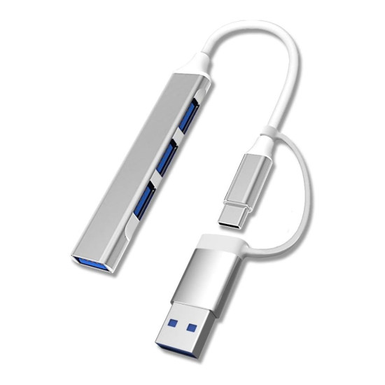 Sepet Bizde ® 4 Port'lu Bağlantı İstasyonu Ultra İnce USB Bölücü TYPE-C tipi Çoklu Arayüz Adaptörü Multi Usb Çoklayıcı