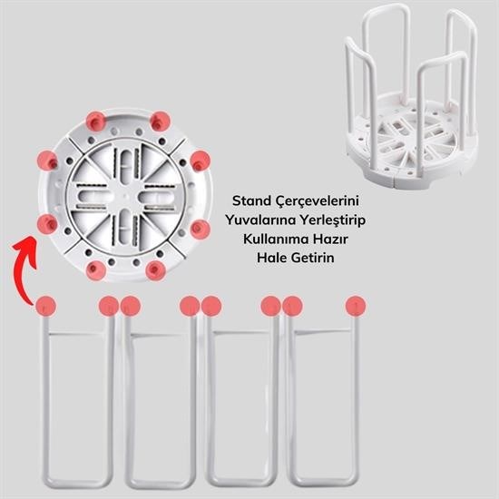 Sepet Bizde ® Tabak Bardak Kase Standı Bulaşık Kurutma Tutucu Mutfak Düzenleyici Organizatör