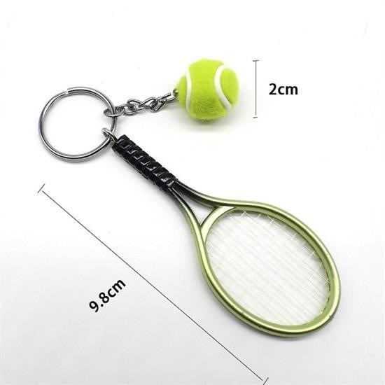 Sepet Bizde ® Gerçekçi Tenis Raketi Tasarımlı Şık Anahtarlık Kolye Çanta Süsü Tennis Keychain