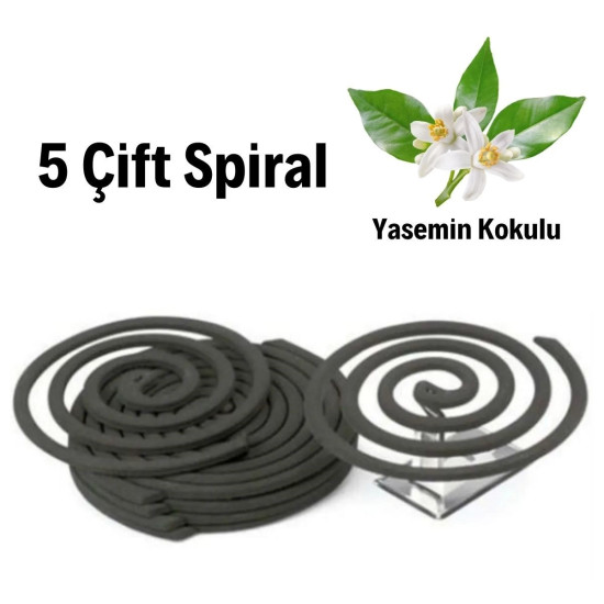 Sepet Bizde  ® Yasemin Kokulu 5 Çift (10 Adet) Spiral Sinek ve Haşere Kovucu Spiral