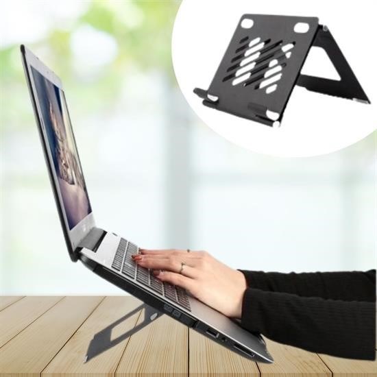 Sepet Bizde ®  Ayarlanabilir Metal Dizüstü Destek Tabanı Katlanabilir Taşınabilir Laptop Sehpası Standı