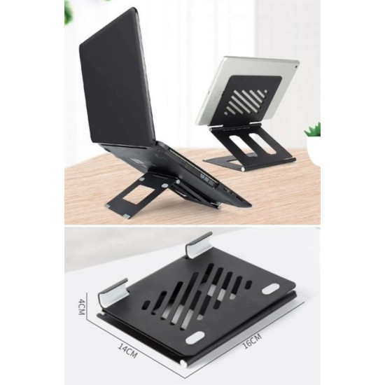 Sepet Bizde ®  Ayarlanabilir Metal Dizüstü Destek Tabanı Katlanabilir Taşınabilir Laptop Sehpası Standı