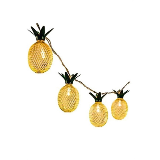 Sepet Bizde ® Dekoratif Pilli Pineapple Ananas Pilli Şerit Led Işık (1 Metre)