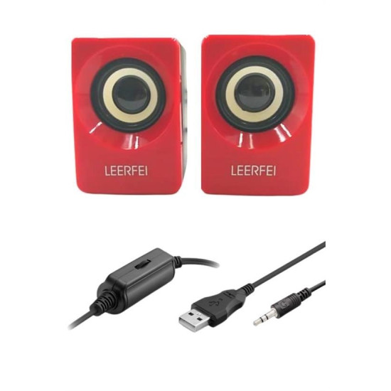 Sepet Bizde ® N62 1+1 Multimedia USB ve Jacklı Mini Hoparlör Yüksek Stereo Ses Sistemi