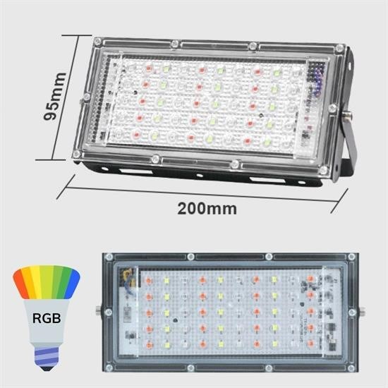 Sepet Bizde ® Kumandalı Led Işık Dış Cephe Aydınlatması Çok Renkli RGB Led Panel Işık PartiLed Aydınlatma